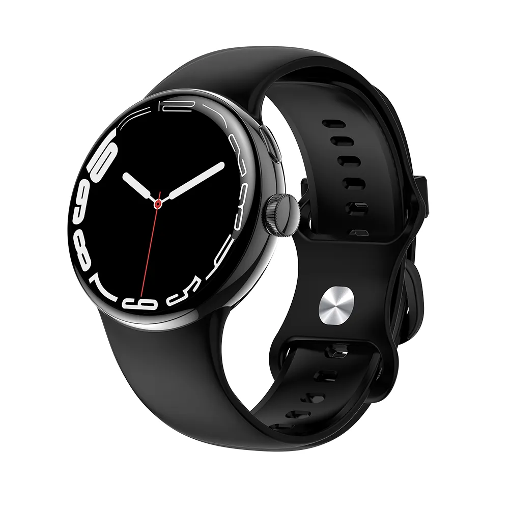 LINWEAR jam tangan pintar LA24 Relojes, arloji cerdas tombol putar tampilan AMOLED, panggilan BT Google Pixel