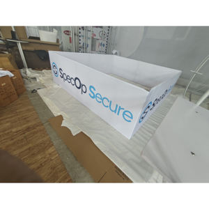 Bannière suspendue carrée en tube de ciel de salon professionnel d'affichage de cadre en aluminium personnalisé - Product Image 3