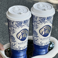 Gobelets en papier noir à double paroi, imperméables, personnalisables avec logo, pour café, impression à chaud, vente en gros