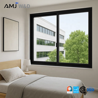 Ventana Corredera de Aluminio con Triple Aislamiento Térmico, Recubrimiento en Polvo, Vidrio Templado Doble, para Apartamentos