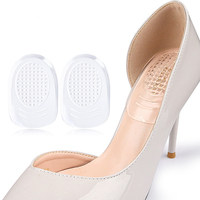 Coussinets de talon en gel transparent JOGHN avec texture en grille, antidérapants, pour talons hauts
