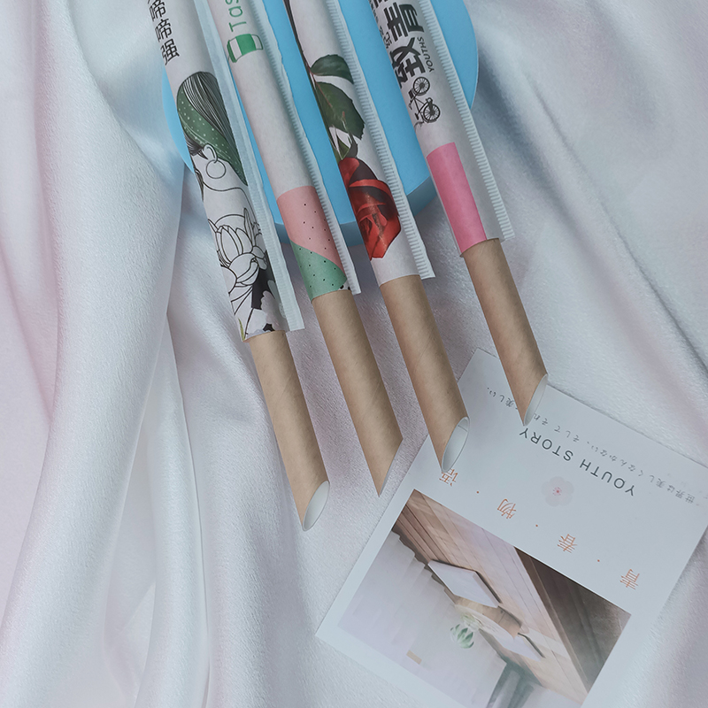 Biodegradable Kraft Straw Eco-Friendly Paper Straws With Individually Wrapped