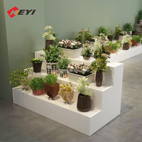 Étagères de présentation en bois personnalisées pour fleuriste, mobilier moderne et écologique pour la promotion des fleurs