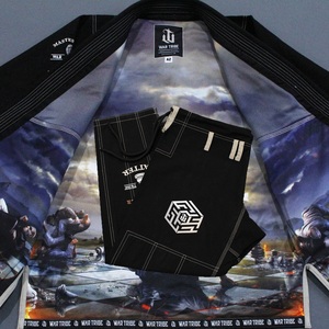 100% algodón de tejido jiu jitsu gi bjj con dentro de erupción de forro kimono jiu jitsu uniforme - Product Image 3
