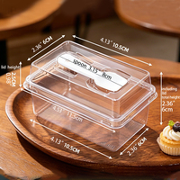 MOQ 100 sets – Gobelets rectangulaires en plastique pour mousse, yaourt, crème glacée, chocolat, desserts, salades et puddings, avec couvercle et cuillère