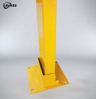 KAVASS Prix d'usine Serrure de stationnement rectangulaire pliable pour véhicule Barrière de stationnement Bollards-Cadenas avec base carrée