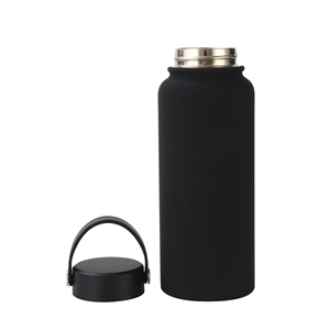 18oz 32oz 40oz Wide Mouth Stainless Steel Water <b>Bottle</b> Double Wall Vacuum Insulated Sport <b>Flask</b> with Carry Handle Lid for Travel - Product Image 2