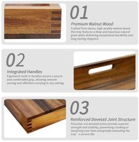 Plateau carré en bois pour ottoman, table basse, plateau de service pour la décoration de la maison, produit neuf
