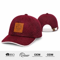 Casquette de baseball trucker personnalisée en velours/flanelle entièrement en maille avec logo en cuir, 6 panneaux, visière incurvée, haute qualité, OEM, vente en gros