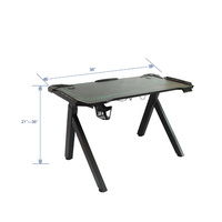 Bureau de jeu électrique à hauteur réglable RGB en forme de R, motorisé, pour ordinateur de bureau à domicile, pour les joueurs