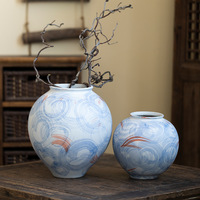 Jingdezhen vas keramik gaya Tiongkok, Pot bunga ruang tamu pintu masuk modern produk baru ramah lingkungan