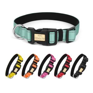 <span class=keywords><strong>Collar</strong></span> de mascota personalizado a la moda hebilla de Metal ajustable correas de nailon de <span class=keywords><strong>PVC</strong></span> <span class=keywords><strong>collar</strong></span> de perro de tela impermeable - Product Image 2