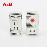 A & B termostat mekanis dapat disesuaikan, pengendali suhu 0-60 ℃ untuk Kabinet tertutup, termostat ruang kecil