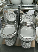 WC monobloc moderne en céramique à double chasse avec siphon en S/P pour le marché du Moyen-Orient