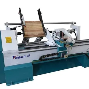 Hoge Efficiëntie Auto-Voeden TJ1530AF Enkele As En Twee Blades Cnc Hout Draaibank Voor Draaien En Cannelures