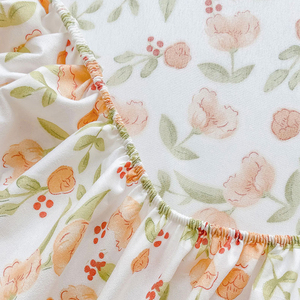 Wholesale Tulip Floral <strong>Sheet</strong> Set Queen Size 4 Piece Spring Printed Microfiber Hotel <strong>Fitted</strong> Bed <strong>Sheets</strong> <strong>Deep</strong> Pocket Bedding Set - Product Image 3