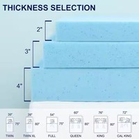 Gel Infused Memory Foam Matratze Topper Kühl matratze Pad Belüftet und atmungsaktiv