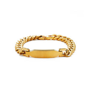 Anti Tarnished 316L Stainless Steel Fashion <b>Bracelet</b> & Bangle <b>Engravable</b> Blanks Custom Name Cuban <b>Bracelet</b> With Logo for <b>Men</b> - Product Image 4