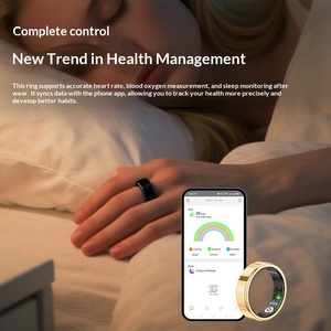 แหวนสุขภาพอัจฉริยะแบบยูนิเซ็กซ์ ดีไซน์กันน้ำ รองรับการตรวจวัด<span class=keywords><strong>ความ</strong></span><span class=keywords><strong>ดัน</strong></span>โลหิต การควบคุมภาพด้วยท่าทาง ดีไซน์ขอบบาง - Product Image 2