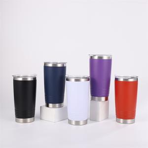 Tasses de voiture filetées en acier inoxydable peintes en aérosol en plastique 20oz30oz barres de glace sous vide tasses à bière - Product Image 2