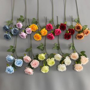 Artificial Roses <b>Silk</b> <b>Flower</b> Single Branch High Simulation Wedding Home Decoration - Product Image 2