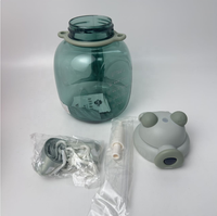 Bouteille d'eau personnalisée Tritan de 1200 ml avec sangle d'épaule, paille et couvercle rabattable à oreilles d'ours