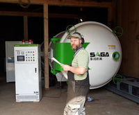 SAGA 12m ³ HF radiofréquence sous vide four à bois séchoir à bois Machine de séchage du bois