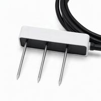 Capteur d'humidité du sol avec sonde en acier inoxydable 2-en-1, température et humidité, RS485 Modbus, étanche IP68, pour irrigation intelligente en serre