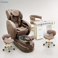 Chaise de manucure et pédicure professionnelle, bain de pieds à jets sans tuyau, fauteuil de massage pour les pieds, chaise de soin des pieds pour salon de manucure