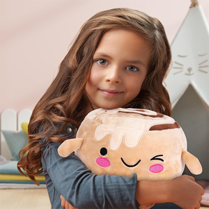 Peluche en forme de rouleau de cannelle de haute qualité, adorable jouet en peluche alimentaire avec rembourrage en coton PP doux, cadeaux parfaits pour enfants et tout-petits - Product Image 3