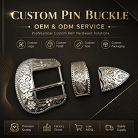 Vente Flash : Ensemble de 3 Boucles de Ceinture Western en Alliage de Zinc avec Strass, Personnalisables avec LOGO, pour Hommes