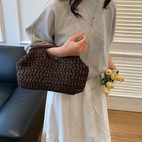 Nouveau Sac Bandoulière Femme 2026 en Papier Tressé à la Main, Style Occidental Haut de Gamme, pour Vacances à la Plage, Doublure Polyester, Luxe Léger et Tendance