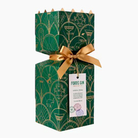 Caja de cartón vacía personalizada para galletas navideñas con grabado en relieve, embalaje plano del fabricante directo para fiestas navideñas