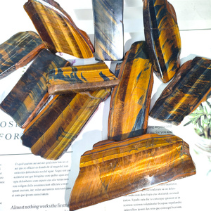 Plus de 10 ans d'expérience, fourniture d'énergie, guérison spirituelle, coupe et polissage de pierres brutes, tranche de <span class=keywords><strong>pierre</strong></span> de œil de tigre bleu pour souvenir - Product Image 2