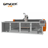 GANGER 3200*2000mm Machine à couper la pierre 5 axes + 1 broche Italie Logiciel pour granit et marbre avec ventouse