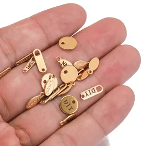 Customized 50pcs Stainless Steel Personalized Necklace Extend <b>Chain</b> Tail Tag Laser Engraved <b>Name</b> LOGO Business Promotional Gift - Product Image 2