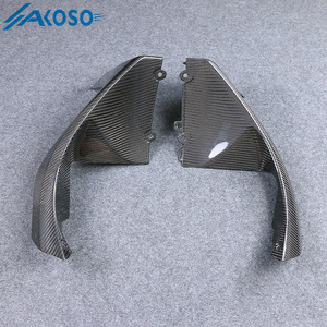 AKOSO 3K, fibra de carbono seca, embellecedor delantero para motocicleta, paneles laterales, cubierta de radiador para <span class=keywords><strong>Kawasaki</strong></span> ZX10R 2021 2022 <span class=keywords><strong>2023</strong></span> 2024 - Product Image 2