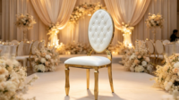 Chaise de salle à manger moderne en métal empilable et stable pour bureau à domicile, hôtel commercial et événements extérieurs