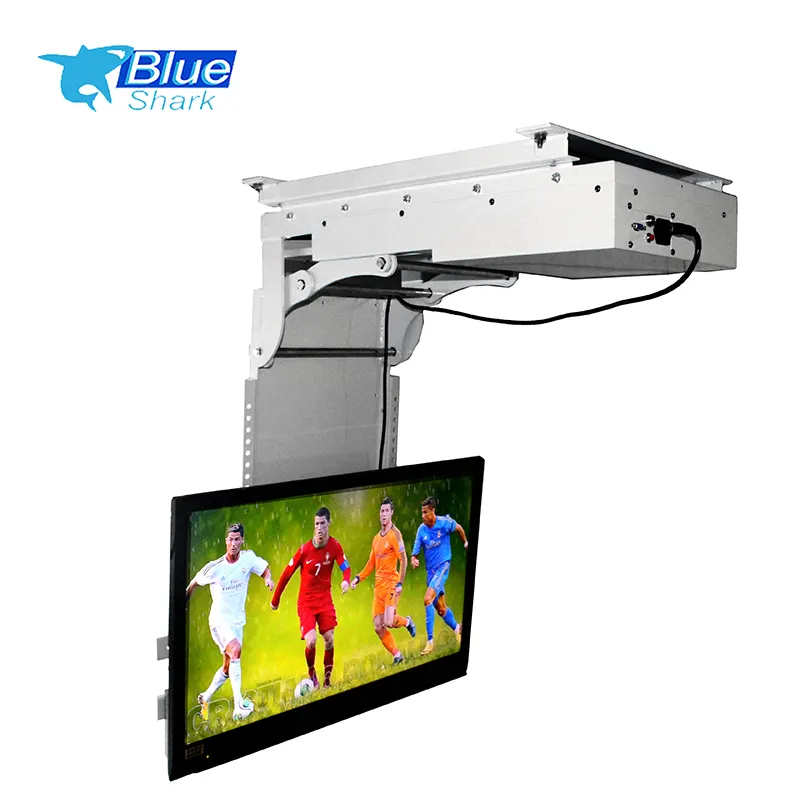 New Latest Design Motorized Ceiling Hidden Flip Down TV Lift Mount Hanger With Wireless Remote For 55-70 Inch TV