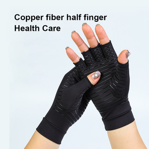 High Quality Gym Sports Hands Copper Compression Arthritis <strong>Carpal</strong> <strong>Tunnel</strong> Fingerless <strong>Gloves</strong> - Product Image 1
