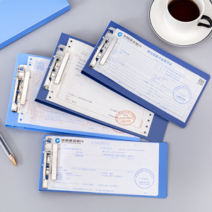 Carpeta de archivos con clip fuerte A5/A6 con logotipo personalizado, carpeta de portapapeles de cartera PP para almacenamiento de oficina o escuela en casa - Product Image 1