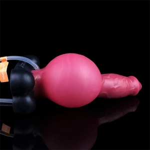 Squirting Inflatable Soft Silicone Anal Plug Ejaculating Adult Sex Toys with Strong Suction Cup Animal <b>Dildo</b> Suitable for Women - Product Image 2