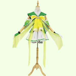 Da Qiao Guardian Power Cosplay Costume Women Green Anime Game Role Play Outfit Wig Set Summer 2020 - Product Image 2