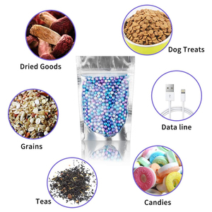 Bao bì túi đứng có thể đóng kín lại bằng nhựa, tráng nhôm, khóa kéo, túi doypack, túi Mylar đựng thực phẩm có cửa sổ trong suốt - Product Image 5