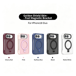 Support magnétique plat velouté de qualité supérieure avec boucle magnétique pour iPhone <span class=keywords><strong>Duo</strong></span>, coque anti-huile à charge <span class=keywords><strong>sans</strong></span> <span class=keywords><strong>fil</strong></span> avec bordure variée - Product Image 1