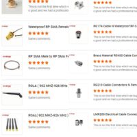 Konektor Koaksial RF Tanpa Solder (EZ)  Tahan Air  WTR400 H1000  Kabel Pemasangan Jepit  Colokan Tnc Male  Polarisitas Terbalik Pabrik (RP)