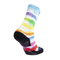 Lot de chaussettes de sport tricotées, faites en nylon et polyester, 360 DTG, ensemble de compression avec impression, pour hommes et femmes