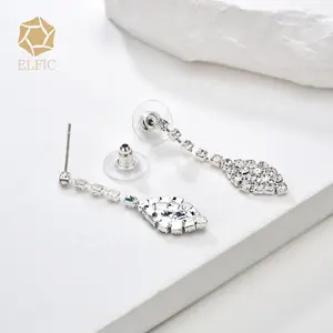 Elfic Wedding Jewelry Sets 925 Custom Jewelry Accessories Women Silver 925 Hoops Joyeria