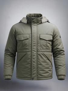 Chaqueta de Invierno con Capucha para Hombre, Abrigo Acolchado Aislante, Cortavientos y Cálido para Esquí, Snowboard, Deportes al Aire Libre y Viajes - Product Image 3