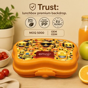 Boîte à lunch japonaise de style bento pour enfants, sans BPA, écologique, style mignon, avec couvercle de conservation - Product Image 6